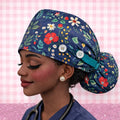 Floral Scrub Caps